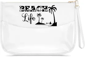 Beach Themed Gifts for Women Girl Clear Makeup Bag Beach Lover Gift for Daughter Friend Sister Girls Summer Vacation Present Cosmetic Bag Christmas Birthday Present for Her Travel Pouch