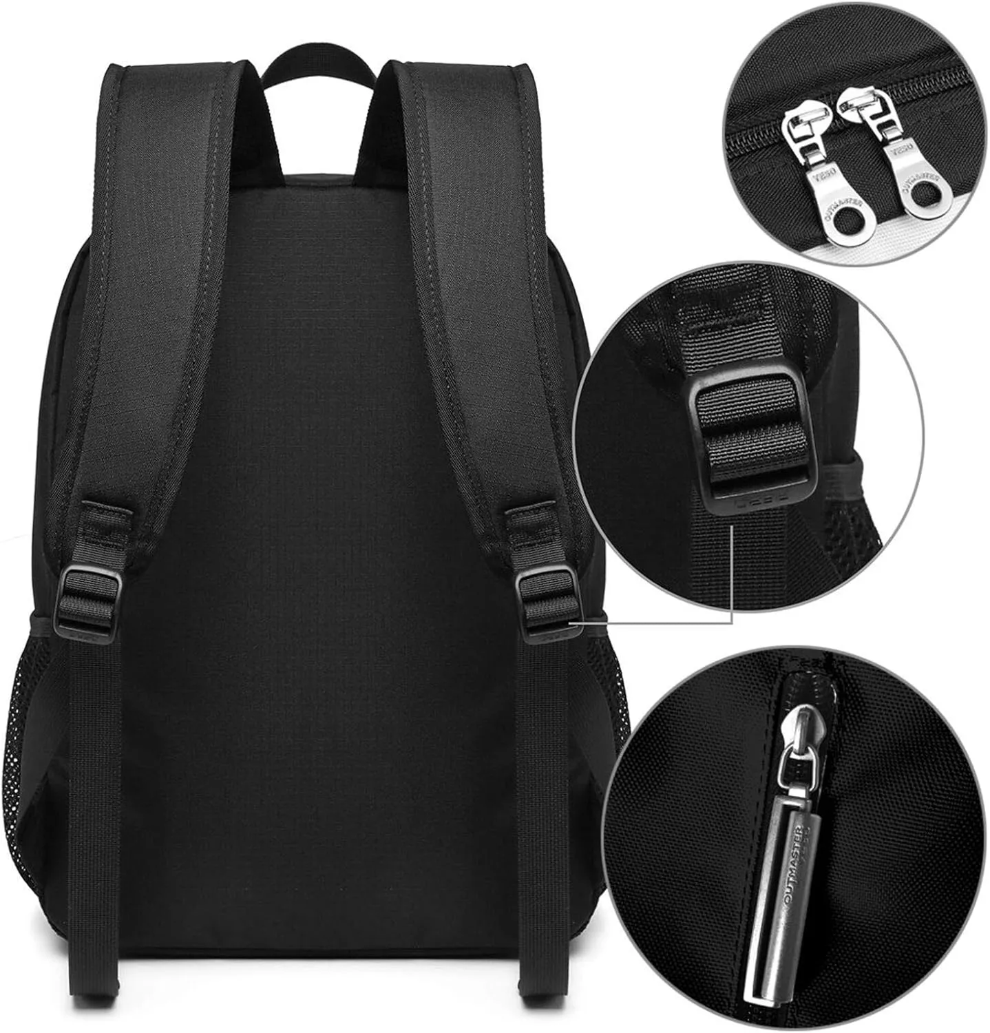 BREAUX Floral Graphite Print Simple Sports Backpack, Unisex Lightweight Casual Backpack, 17 Inches