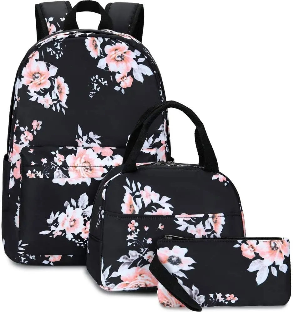 CAMTOP Backpack for School Kids Cute Backpacks for Girls Elementary Lighweight Bookbag with Lunch Box Pencil Case 3 in 1