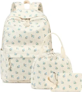 CAMTOP Backpack for School Kids Cute Backpacks for Girls Elementary Lighweight Bookbag with Lunch Box Pencil Case 3 in 1