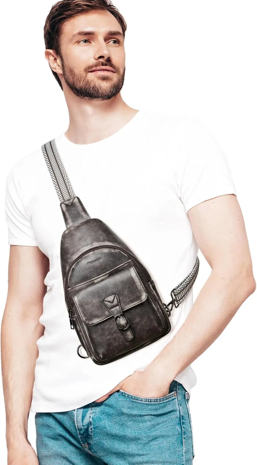 Crossbody Bags for Women Men Sling Bag 5 Pockets Fanny Pack Sling Backpack Chest Daypack Travel Purse Anti Theft