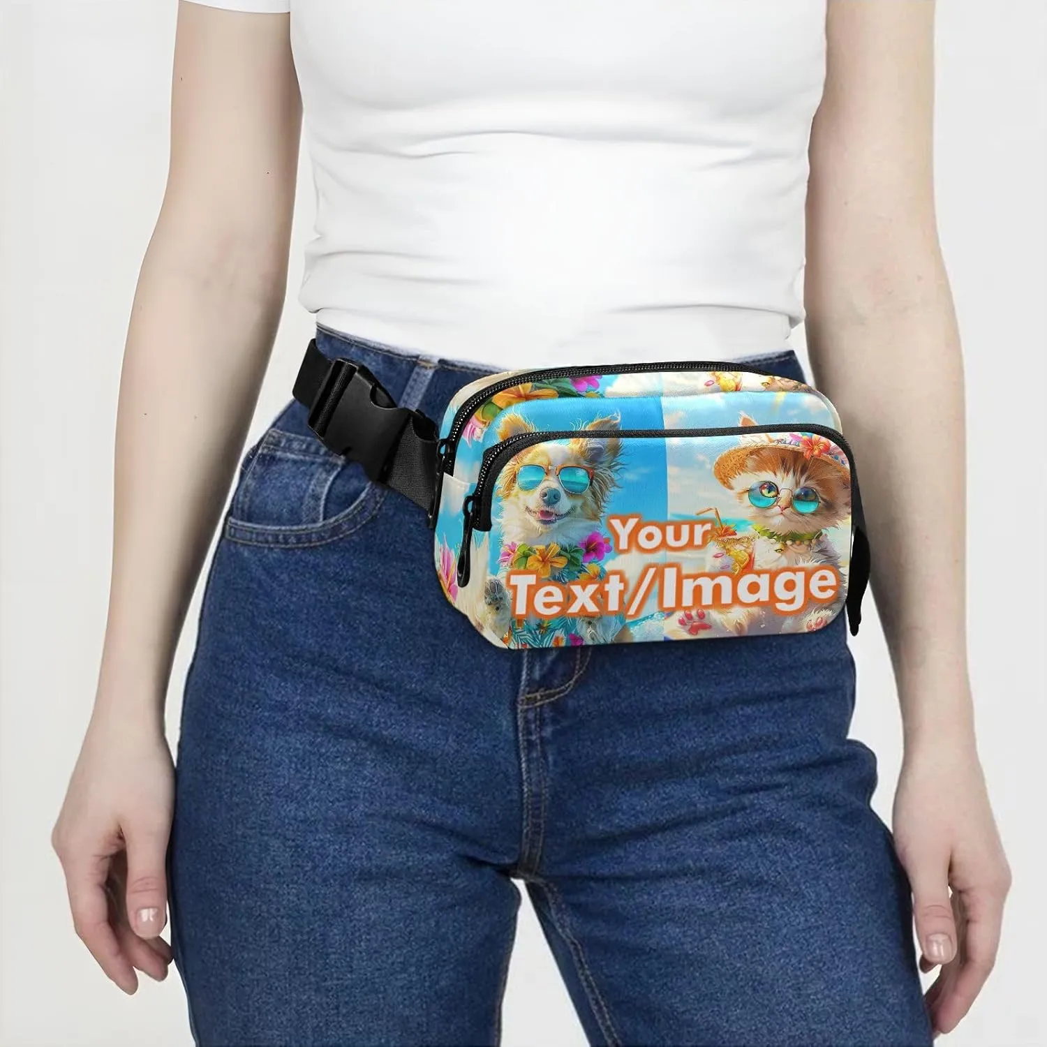 Custom Name Photo Fanny Packs for Women Fanny Pack For Men Belt Bag Crossbody Fanny Packs for Women Running Fanny Pack Waist Pack 21332614, 21332614C