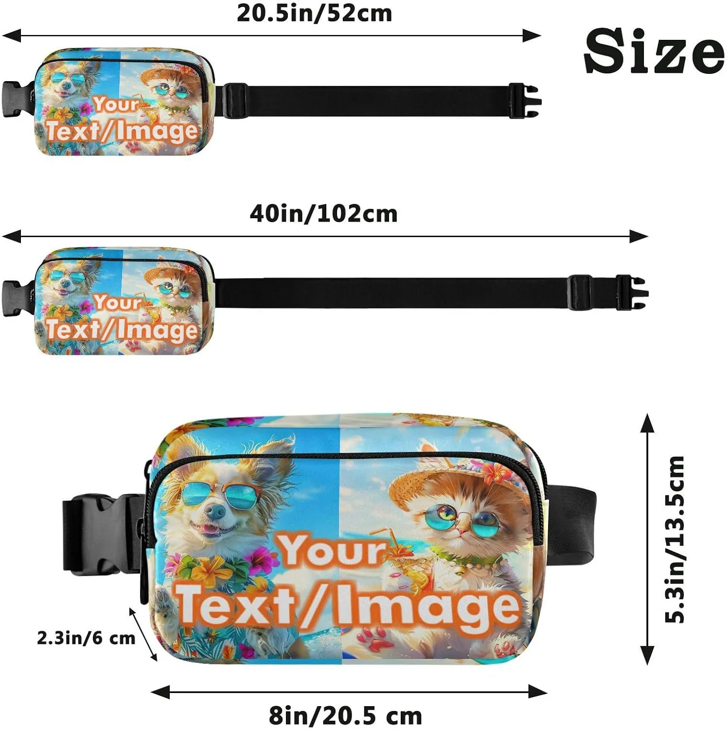 Custom Name Photo Fanny Packs for Women Fanny Pack For Men Belt Bag Crossbody Fanny Packs for Women Running Fanny Pack Waist Pack 21332614, 21332614C
