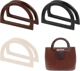 Framendino, 6 Pack Purse Handles for Crochet Bags D Shape Handbags Handbag Beach Bag Straw