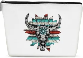 Funny Western Makeup Bag, Western Gifts, Western Accessories for Women, Vintage Cowgirl Sunflower Cosmetic Bag for Women Sister Girl Western Lovers Birthday Christmas Friendship Travel Toiletry Bag