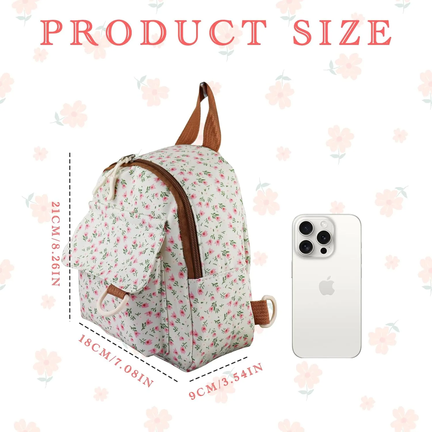 Girls Backpack, Polyester Mini Backpack Purse Cute Backpacks for Women, Casual Daypack Backpacks Small Backpack (brown)