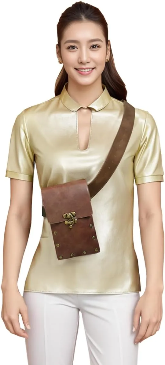 Larswon Renaissance Bag Medieval Belt Pouch Leather Belt Pouch Leg Phone Holder Festival Faire Accessories