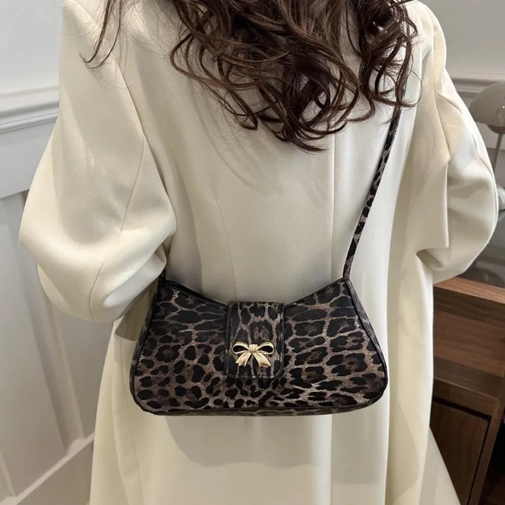 Leopard Y2k Shoulder Bag Crossbody Bags for Women Leopard Purse Going Out Bag Punk Y2k Stuff 2000s