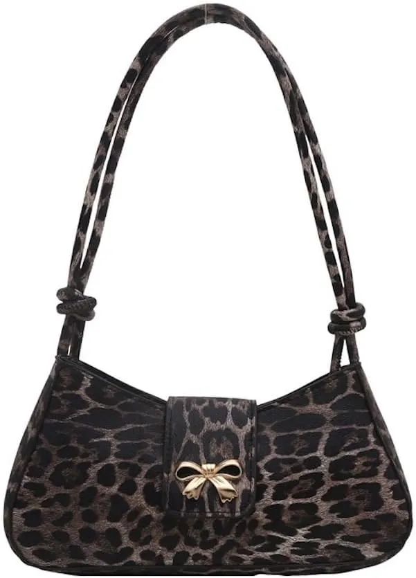 Leopard Y2k Shoulder Bag Crossbody Bags for Women Leopard Purse Going Out Bag Punk Y2k Stuff 2000s