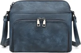MASINTOR Crossbody Purse Bags for Women, Multi-Pocket Soft Leather Shoulder Purse with Tassel, Lightweight Travel Handbag