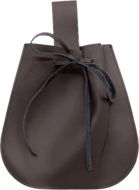 Medeival Faux Leather Pouch for Renaissance Faire, Drawstring Purse, Vintage Belt Pouch For LARP Cosplay Costume