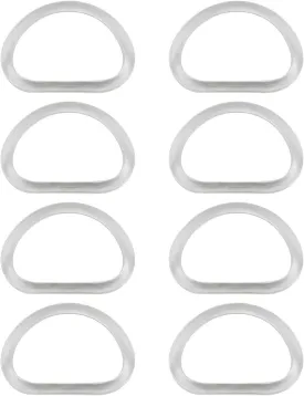 Model Worker 8PCS 5.5" Wide D-Shaped Handles Replacement for Handmade Bag Handbags Purse Handles (Transparent)