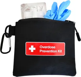 Naloxone Overdose Prevention Kit Canvas Bag | Holds Two Naloxone Nasal Spray and Accessaries (Empty Case, Naloxone not Included) (Black, 10 Units)