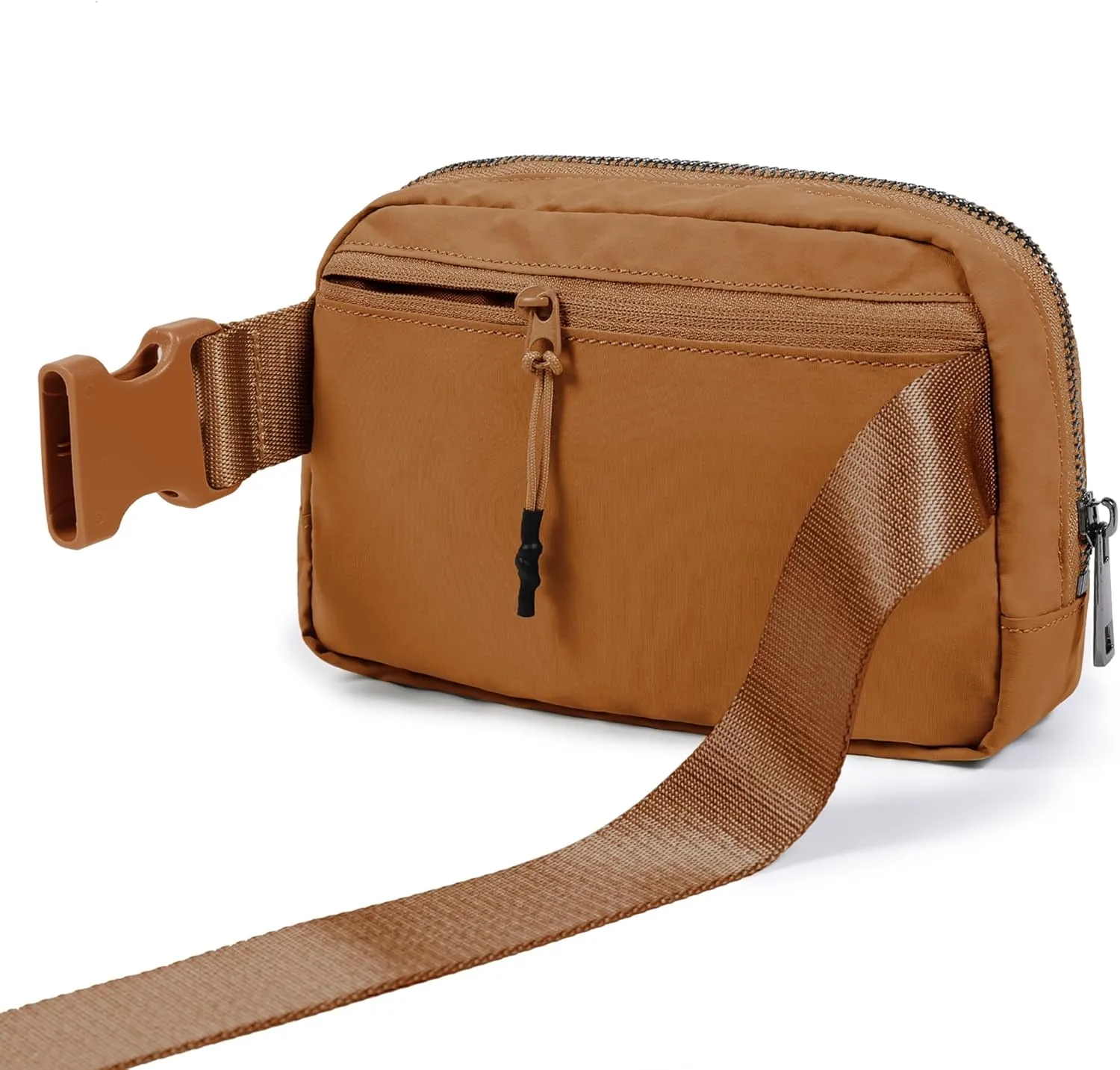 ODODOS Unisex Mini Belt Bag with Adjustable Strap Small Fanny Pack for Workout Running Traveling Hiking, Sugar Almond