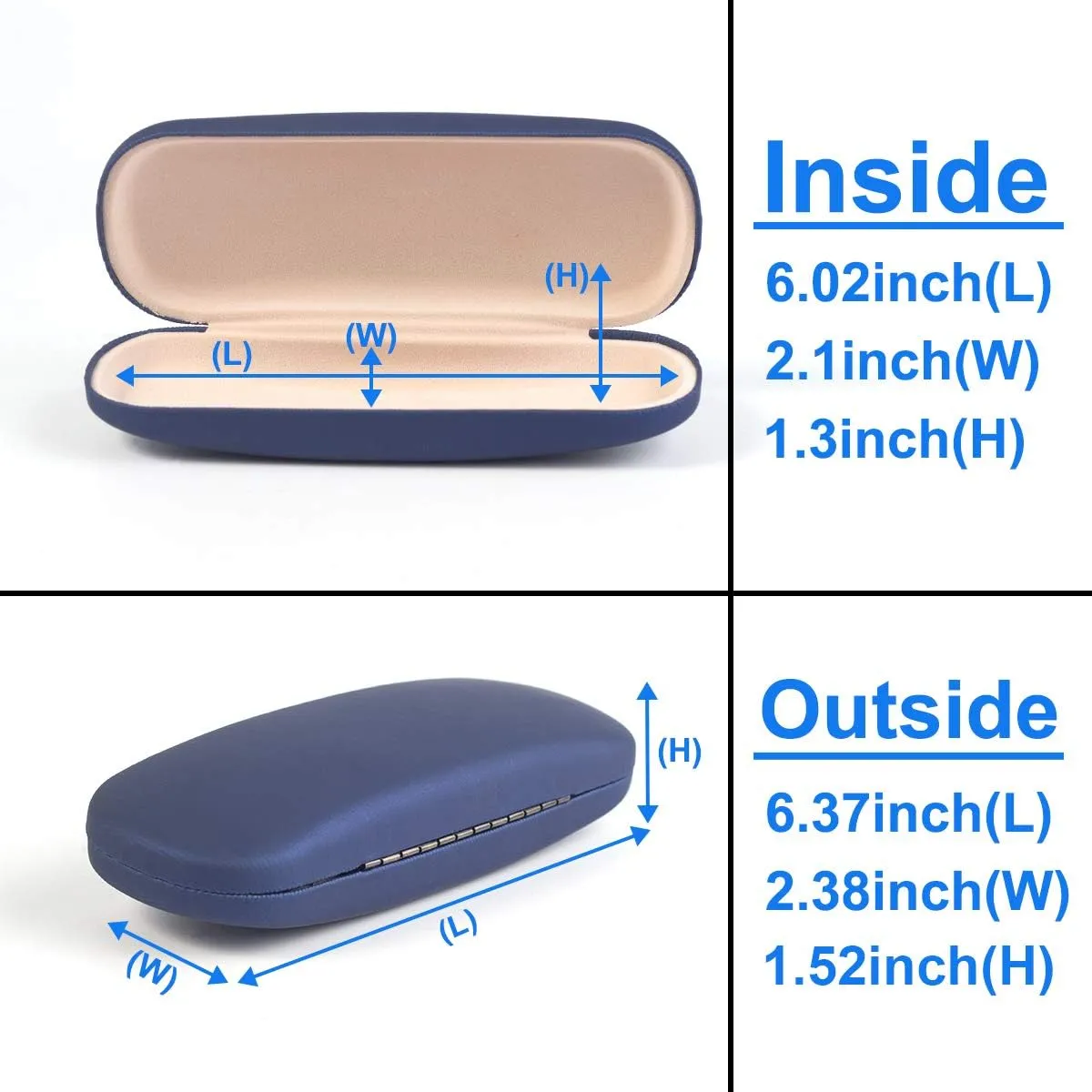 RayLove Unisex Hard Shell Eyeglasses Cases, Protective Case For Glasses