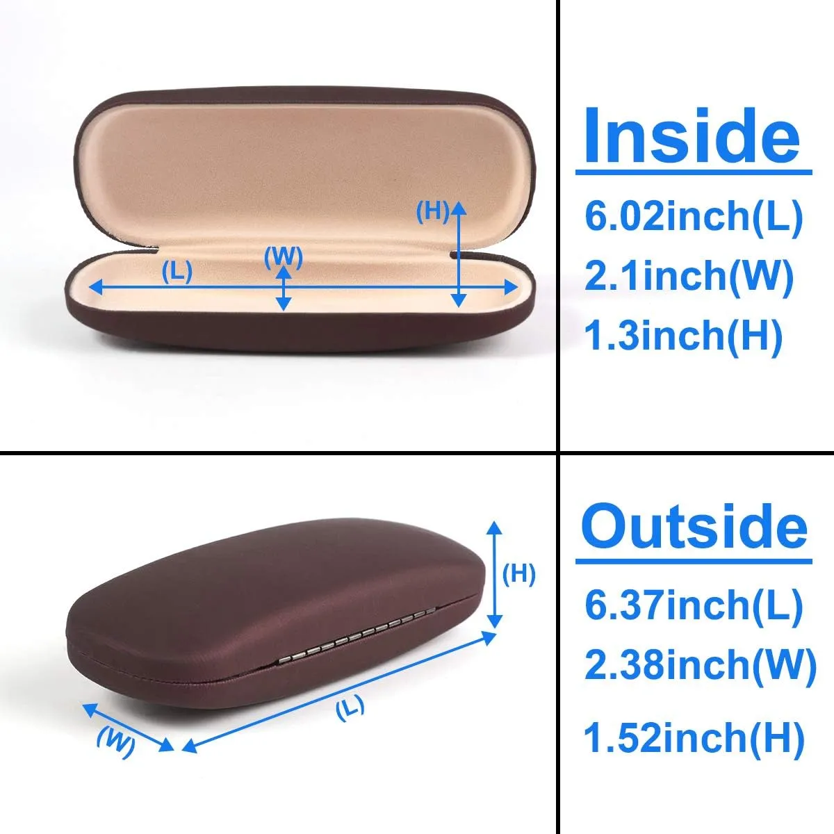 RayLove Unisex Hard Shell Eyeglasses Cases, Protective Case For Glasses