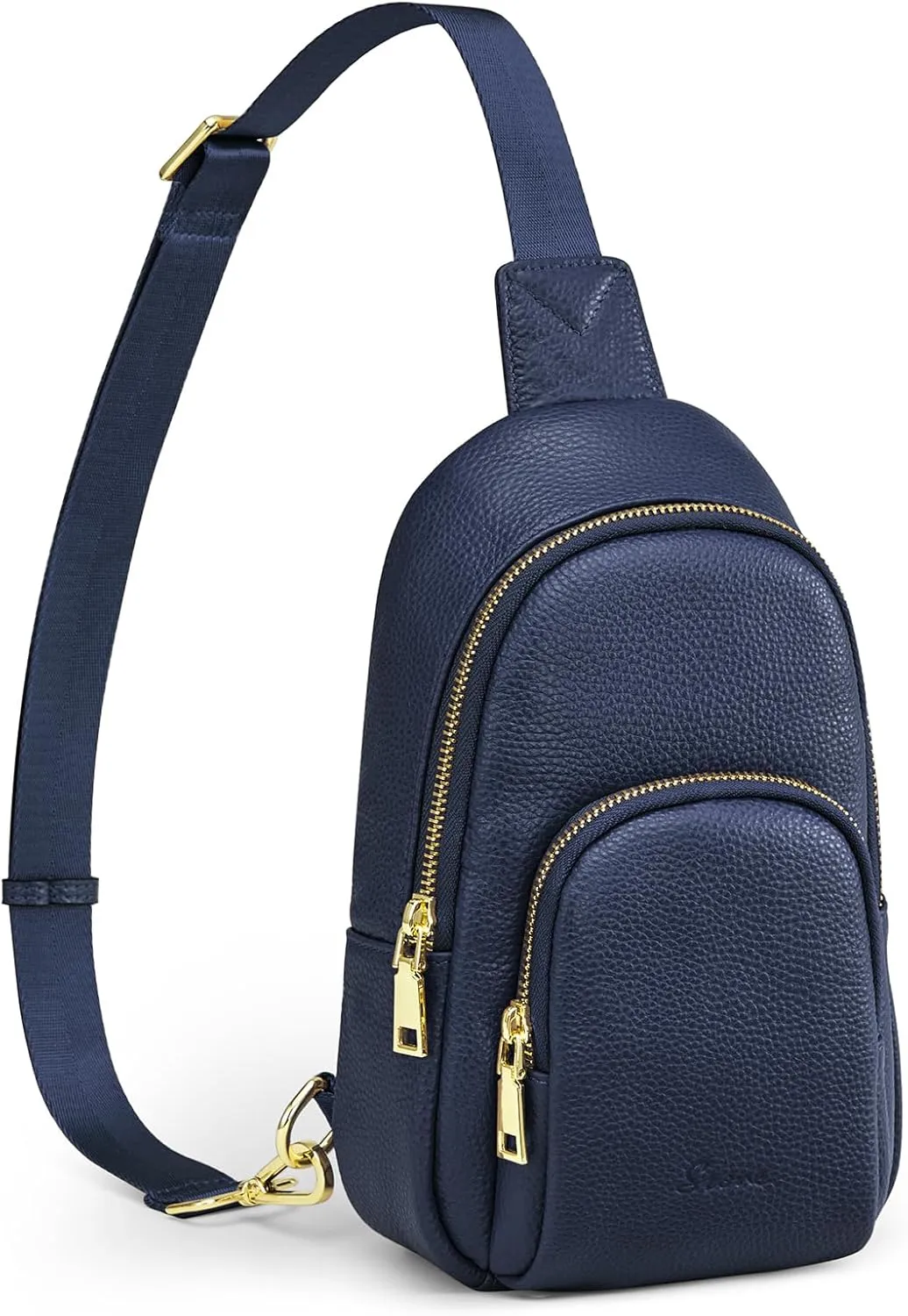 S-ZONE Leather Sling Bag for Women Men RFID Blocking Small Crossbody Sling Backpack Purses Chest Bags Travel Cycling Hiking