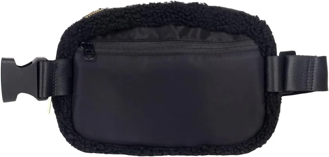UOQAPRE Unisex Fanny Pack with Adjustable Strap Belt Bag for Women and Men, Fleece Mini Waist Pouch Travel Hiking Running
