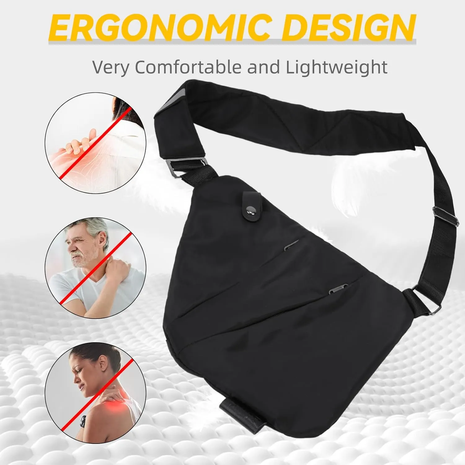 Vipost Anti Theft Crossbody Bags for Women/Men, Multi-Pocket Sling Bag Travel Crossbody Bag for Women with Adjustable Strap