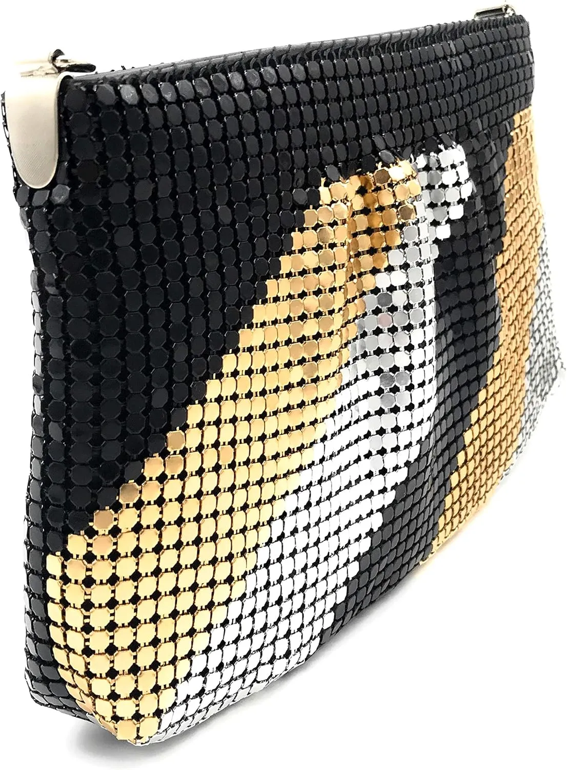 Women's Evening Clutches Metal Mesh Party Purse Bag(Mini,Purple)